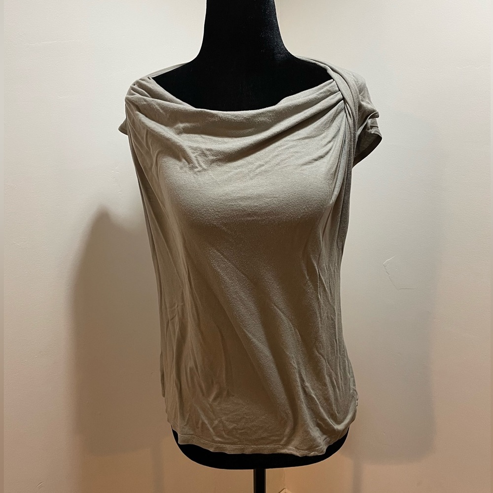 Ann Taylor Short Sleeve Tee - Tan